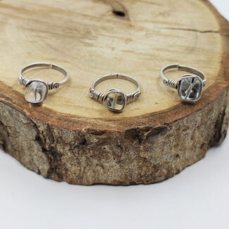 Kristal Kuvars Taşlı Doğal Taş Yüzük