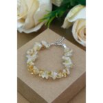 Doğal Sitrin Taşı Kırık Taş Bileklik