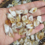 Ham İşlenmemiş Doğal Sitrin Taşı Kolye