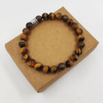 8 MM Küre Kesim Doğal Kaplangözü Taşı Bileklik