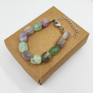 Şekilsiz Florit Taşı Doğal Taş Bileklik
