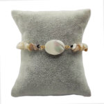 Sedef Kırık Doğal Taş Makrome Örme Bileklik