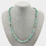 Doğal Amazonit Taşı Kırık Doğal Taş Kadın Kolye